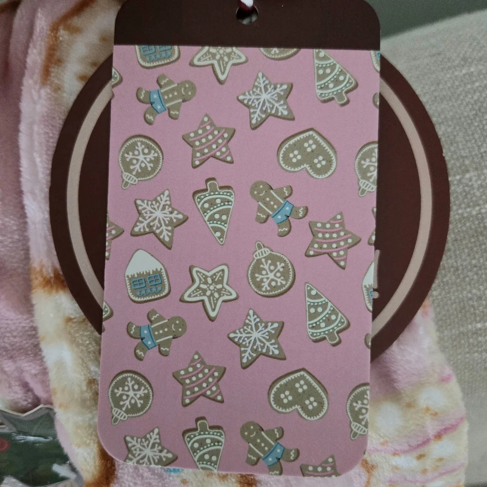 North Pole Cookie Company Sugar Cookie Oversized Throw Blanket New With Tags